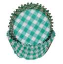 Gingham Green Cupcake Papers
